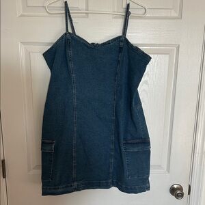 Denim Sleeveless Dress or Oversized Top